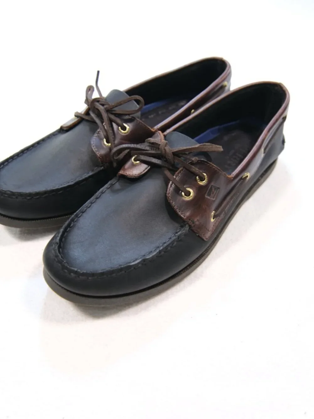 Sperry Top-Sider Authentic Original Boat Shoes two-tone black brown leather